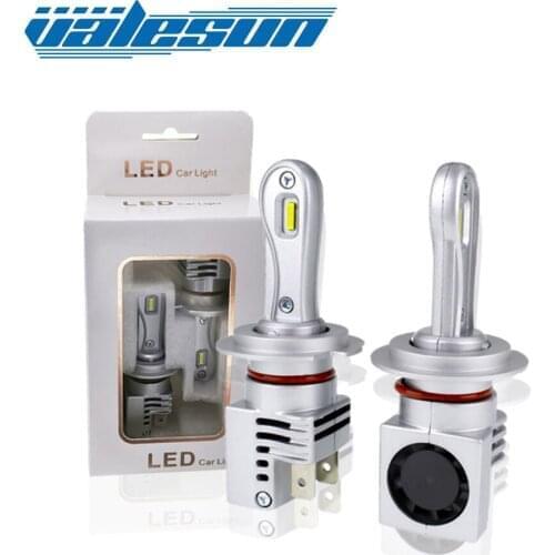 Valesun LED Mini LED Car Headlight Bulb LED H7 All in one design 12V Error Free 6000K White