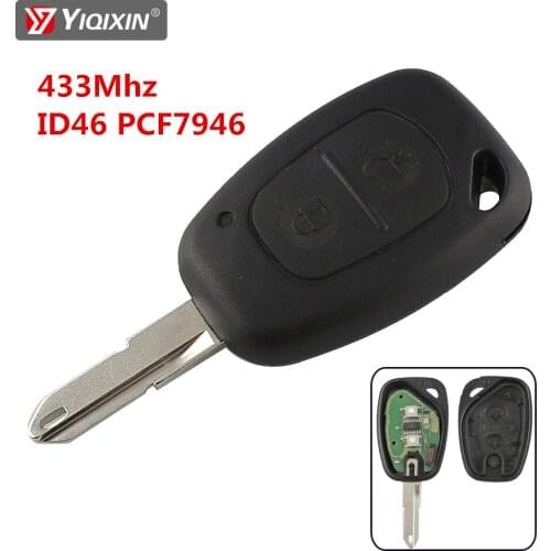 YIQIXIN 2 Button Remote Key For Renault Master Traffic Kangoo Nissan Interstar Primastar For Vauxhall Opel Vivaro ID46 Chip