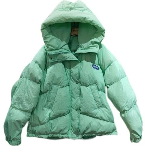 2021 Winter Jacket Short Women Down Parkas Coats Hooded White Duck Down Jackets Warm Thicken Female Loose Outwear Casual Tops