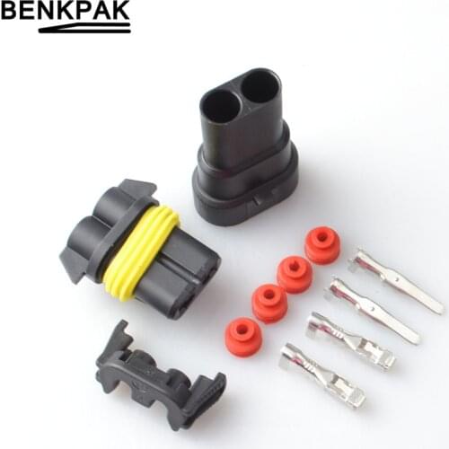 2Pin way 2.8 Car connector,Car Waterproof Electrical connector Male&Female kit for car motorcycle ect 9005