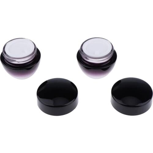 2Pcs 15 Gram Empty Glass Cosmetic Containers Sample Packing Portable Travel Bottle Pot Jars for Cream Lotion