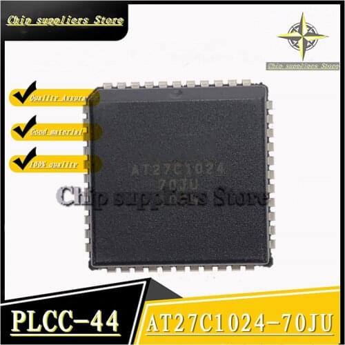 2PCS-5PCS) AT27C1024-70JU PLCC-44 AT27C1024 PLCC44 27C1024 Memory chip IC 100% New and original