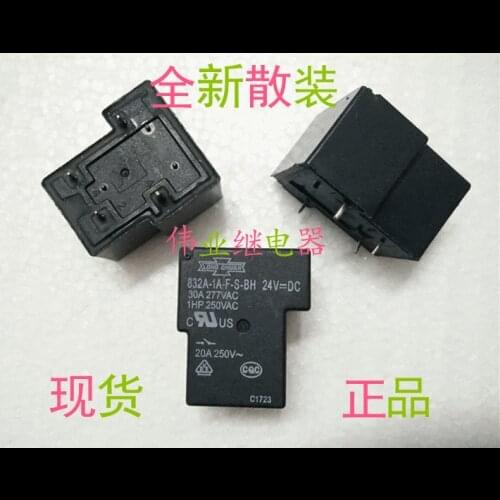 2pcs/lot 832A-1A-F-S-BH 24VDC New Relay 4 PIN A set of normally open