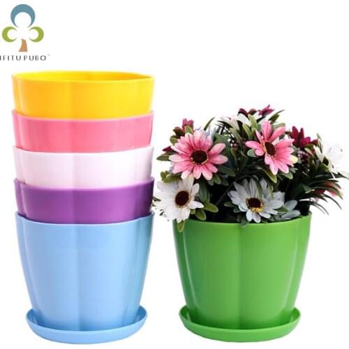 5Pcs Succulents Nursery Garden Planter Resin Flower Plant Pot Mini Flowerpot Holder Home Garden Decor Office Desk Ornament GYH