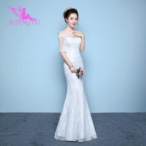 AIJINGYU 2021 long Customized new hot selling cheap ball gown lace up back formal bride dresses wedding dress WK252