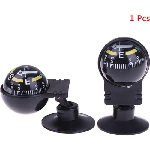 1Pc 360 Degree Rotation Waterproof Vehicle Navigation Ball Shaped Car Compass with Suction Cup
