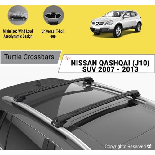ROOF BARS FOR NISSAN QASHQAI (J10) 2007-2013 ALUMINUM ALLOY SIDEBARS CAR ROOF RACK LUGGAGE CARRIER CROSSBAR
