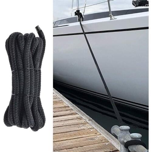 Kayak Double Braided Nylon Dock Lines & Rope Marine Pier Rope Sailing Boat Tether Mooring Marine Rope 3/8" Diameter