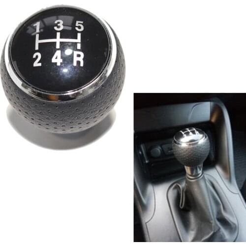 5/6 speed Chrome & Leather Car Shift Gear Knob Lever Gaitor Boot Cover For Hyundai Tucson IX35 Elantra