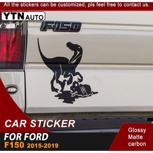 For Ford F150 2015 2016 2017 2018 2019 PVC Car Sticker Dinosaur Graphic Vinyl Personality Cool Decoration Car Decal Accessories