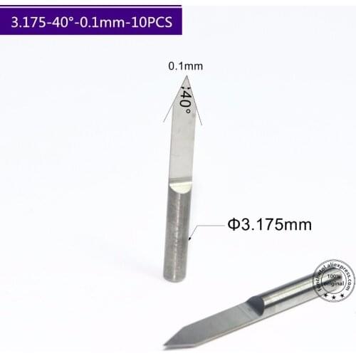 3.175mm*40deg*0.1mm-10pcs,Freeshipping CNC solid carbide engraving router bit,woodworking milling cutter,wood,PVC,MDF,acrylic
