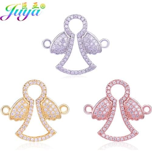 Juya DIY Jewelry Components Handmade Charms Mama Girl Angel Connectors Accessories For Bracelet Necklace Making Material