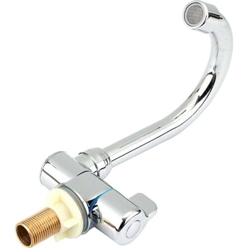 Caravan Boat Single Handle Folding Faucet Cold Water Basin 360 Degree Rotation Yacht Practical Smooth Marine Copper Camping