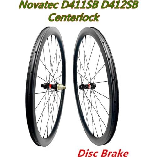Carbon wheelset disc brake 700c 45x23mm clincher bike wheel novatec D411SB D412SB centerlock hubs carbon road wheels pillar 1420