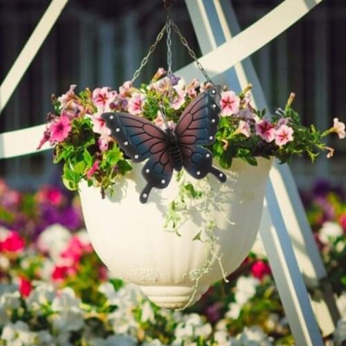 Wrought Iron Butterfly Wall Art Decor Elegant Hanging Sculpture For Home Bedroom Living Room Office Garden Decoration