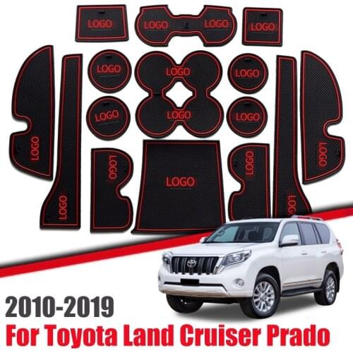 Gate Slot Pad For Toyota Land Cruiser Prado 2010-2019 Door Groove Mat Automotive Interior Non-slip Mats Dust Mats
