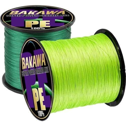 BAKAWA Pesca Fly Fishing Line 4 Strand 300M 100M PE Carp Braided Wire Peche Sea Spinning Multifilamento Cord 10~100LB