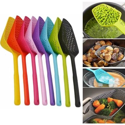 Cooking Shovels Vegetable Strainer Scoop Nylon Spoon Large Colander Soup Filter Kitchen Tool High Temperature Resistant Pressure