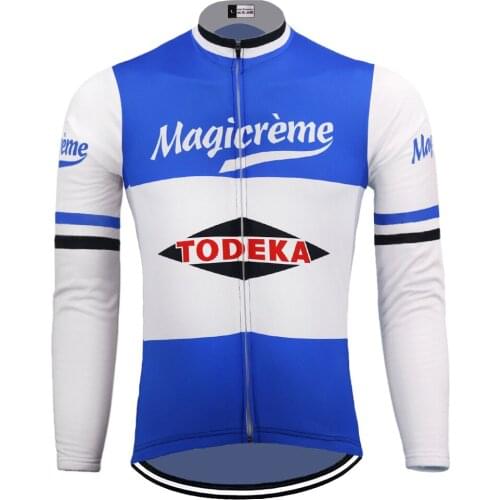 Retro Fashion Long Sleeve Jersey Bike Wear Jersey WINTER FLEECE &THIN Cycling Clothing MTB Ropa Ciclismo