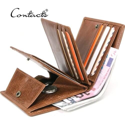 Mens Wallet Fashion Genuine Leather Mens Wallet Multifunctional Horizontal Mens Bag Retro Card Bag