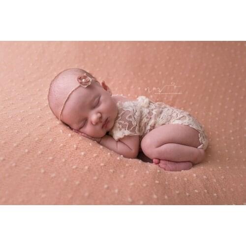 Soft Bubble dotted Fabrics Flocked small white balls fabrics Patchwork baby clothes baby photography props Knit Fabrics