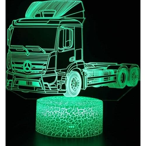 Remote Touch switch White Table Lamp Princess Decoration Lighting Room Desktop decoration Off-road vehicle 3d Desk Lamp
