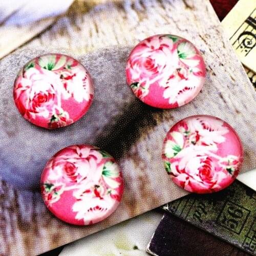New Fashion 20pcs 12mm Handmade Photo Glass Cabochons (E7-63)