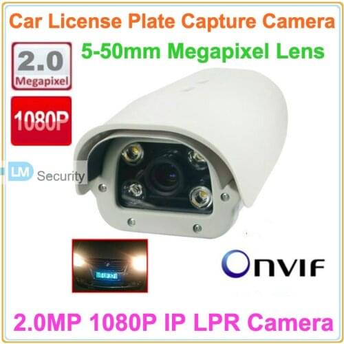 3.0Megpixels Lens 2MP 1080P Vechile License Plate Recognition Camera Megapixel ANPR LPR IP Camera with 5-50mm lens for Highway