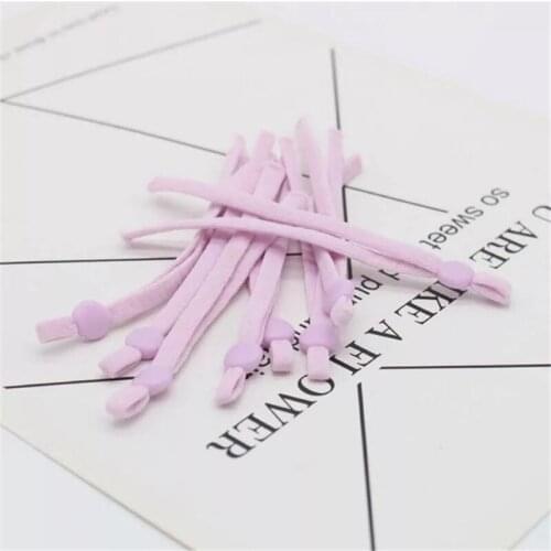 Wholesale 500 PCS Adjustable stopper buckles light purple elastic mask elastic band