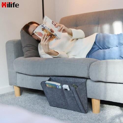 HILIFE Organizer Bed Holder Pockets Sofa TV Remote Control Hanging Caddy Couch Bed Storage Bag Pocket Storage