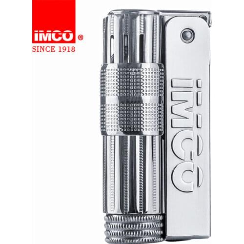 Genuine IMCO stainless steel kerosene gasoline machinery style lighter antique grinding whee