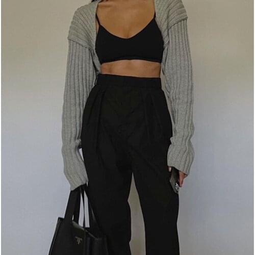 2021 Fall Fashion New Loose Casual Knit Cardigan Short Style Shawl coat Sweater Retro A584