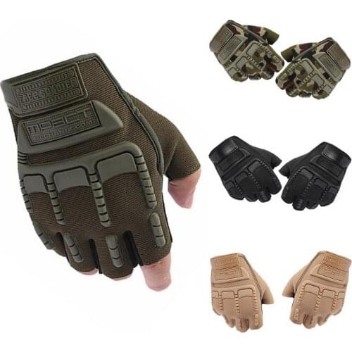 Outdoor Tactical Gloves Airsoft Sport Gloves Half Finger Type Military Men Combat Gloves Shooting Hunting Gloves 1