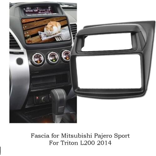 Douoble 2Din Car Radio Fascia For Mitsubishi Pajero Sport Triton L200 DVD Stereo Frame Panel Refitting Dashboard Bezel Trim Kit