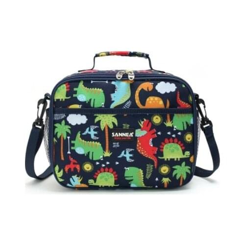 5L Large Capacity Portable Thermal Insulated Bag Waterproof Picnic Bag Travel Cartoon Dinosaur Print Lunch Tote for Adults Kid