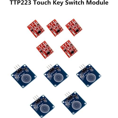 5PCS TTP223 Touch Key Switch Module Touching Button Self-Locking/No-Locking Capacitive Switches Single Channel Reconstruction