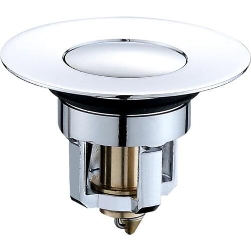 Anti-clogging sink, Bathroom bathtub drain plug with filter basket, push-type sink bounce core, suitable for 34~40mm drain hole