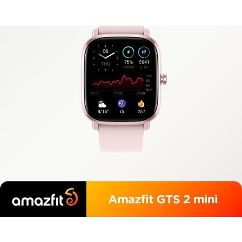 Original Amazfit GTS 2 Mini Smartwatch Female Cycle Tracking Long Battery Heart Rate GPS Sports For Android