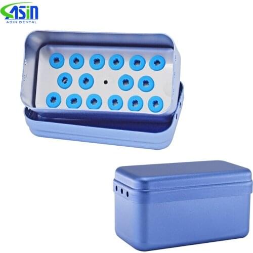 Dental 16 Holders Scaler Tips Burs Disinfection Block Sterilizer Box