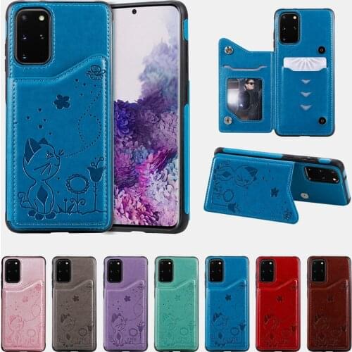Sunjolly Cat & Bee Case for Huawei Mate 30 Pro Stand Card Wallet Sillicon Phone Case Cover for Huawei Mate 30 coque capa fundas