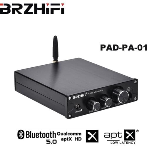 BRZHIFI HiFi TPA3116 Bluetooth 5.0 APTX ES9018K2M DAC Stereo Class D 100W*2 Power Amplifier With Headphone Amp For Sound Theater