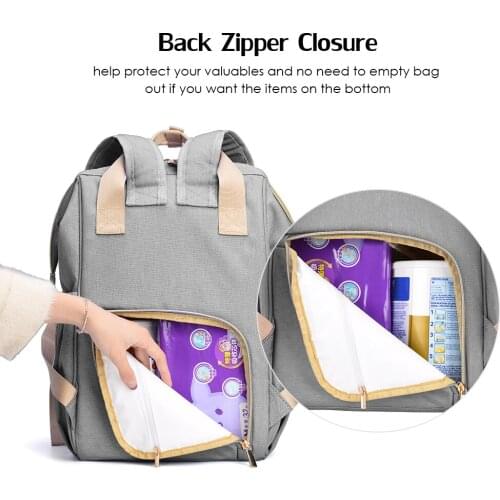 Unisex Water-Repellent Polyester Large Mommy Daddy Backpack Baby Clothes Diaper Nappy Milk Powder Bottle Travelling Storage Bag