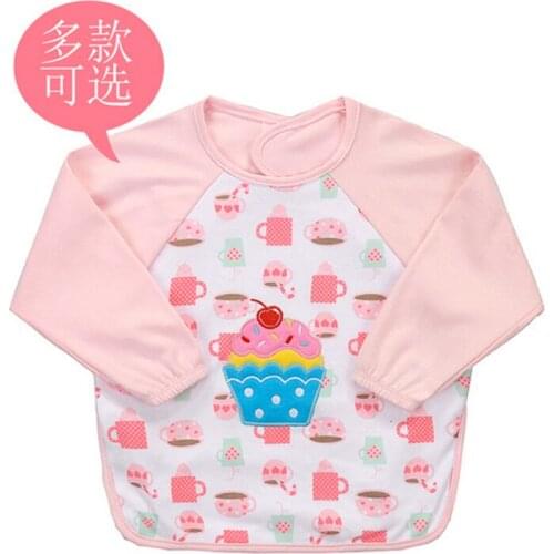 Y03 boy girl winter autumn long-sleeved waterproof anti dirty bibs Cotton blouse Eat clothes Baby apron waterproof enclosure