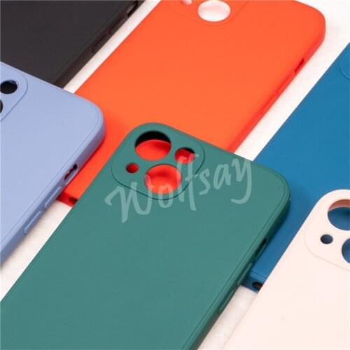 Candy Case For iPhone 13 Case Bumper Soft Anti-knock Solid Color Liquid Full Cover Phone Case For iPhone 13 Cover For iPhone 13