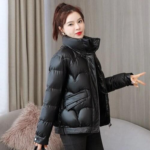 2021 New Womens Winter Jacket Parka Stand Collar Short Jacket Female Loose Parkas Pockets Cotton Padded Thick Puffer Coat