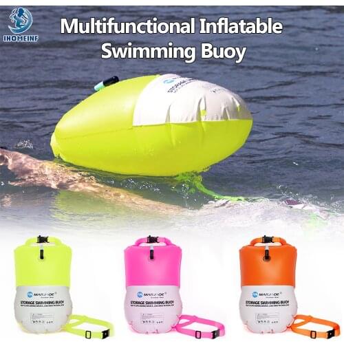 1PCS Multifunction Swimming Buoy 20L Storage Drift Towed Bag Highly Visible PVC Safer Airbag With Dry Bag Inflatable Pool Floats