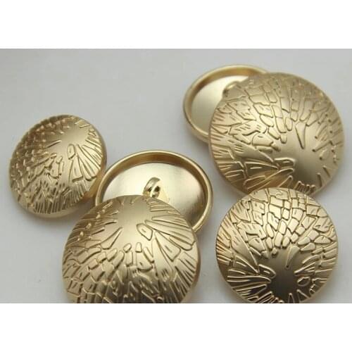 10pcs 18mm 23mm 25mm Alloy material metal sewing type coat button gold color