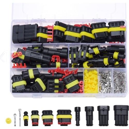 352pcs HID Waterproof Connectors 1/2/3/4 Pin 26 Sets Car Electrical Wire Connector Plug Truck Harness 300V 12A Fast Delivery