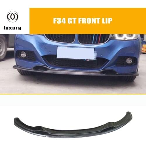 F34 3D Style Carbon Fiber Front Bumper Lip Chin Spoiler for BMW F34 3 Series GT 4 Door with M-tech M-sport Bumper 12-17