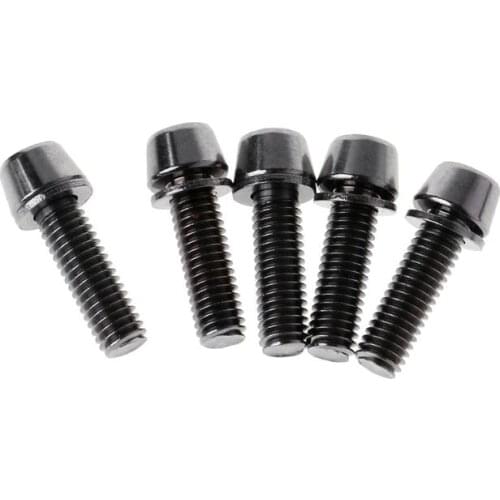 5pcs Bicycle Screw M5x20mm / M6x20mm With Spacer Stem Riser Parts MTB Road Bike